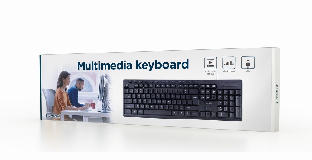 Tastierë universale Gembird KB-UM-107, USB, e zezë Tastierë universale Gembird KB-UM-107, USB, e zezë