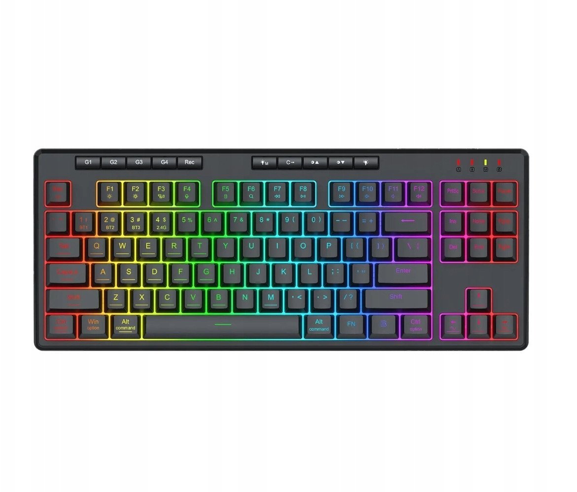 Гејминг тастатура Redragon K516 PRO Shiva TKL, безжична, RGB, црна
