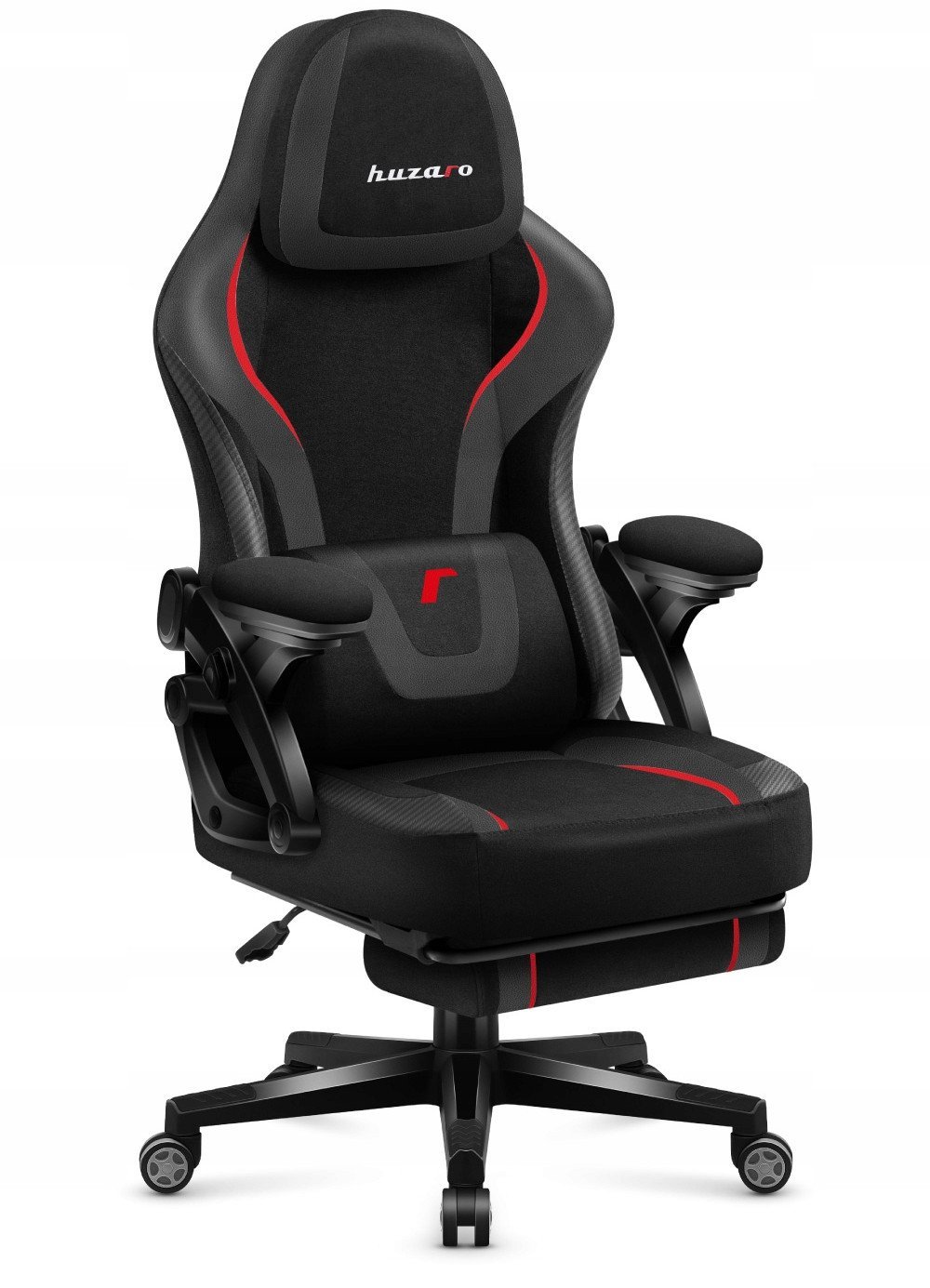 Karrige gaming Force 4.6 Carbon, ergonomike, me mbështetëse këmbësh, e zezë gri