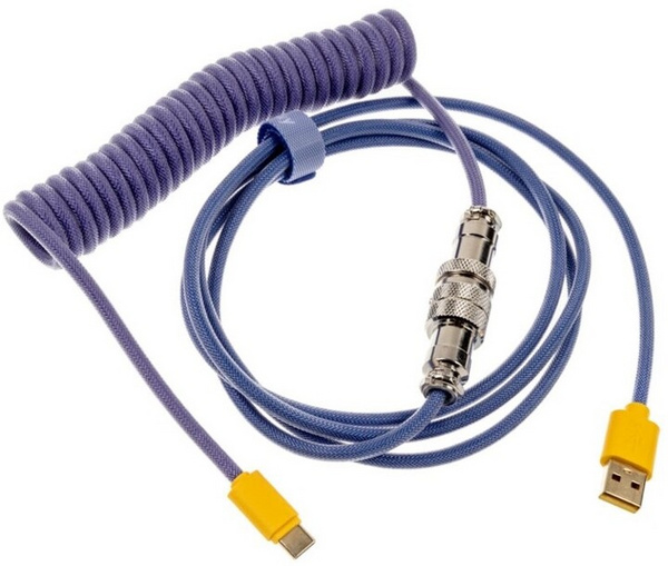 Kabllo Ducky Premicord, USB-C/USB-A, 1,8m, e purpurtë/kaltër