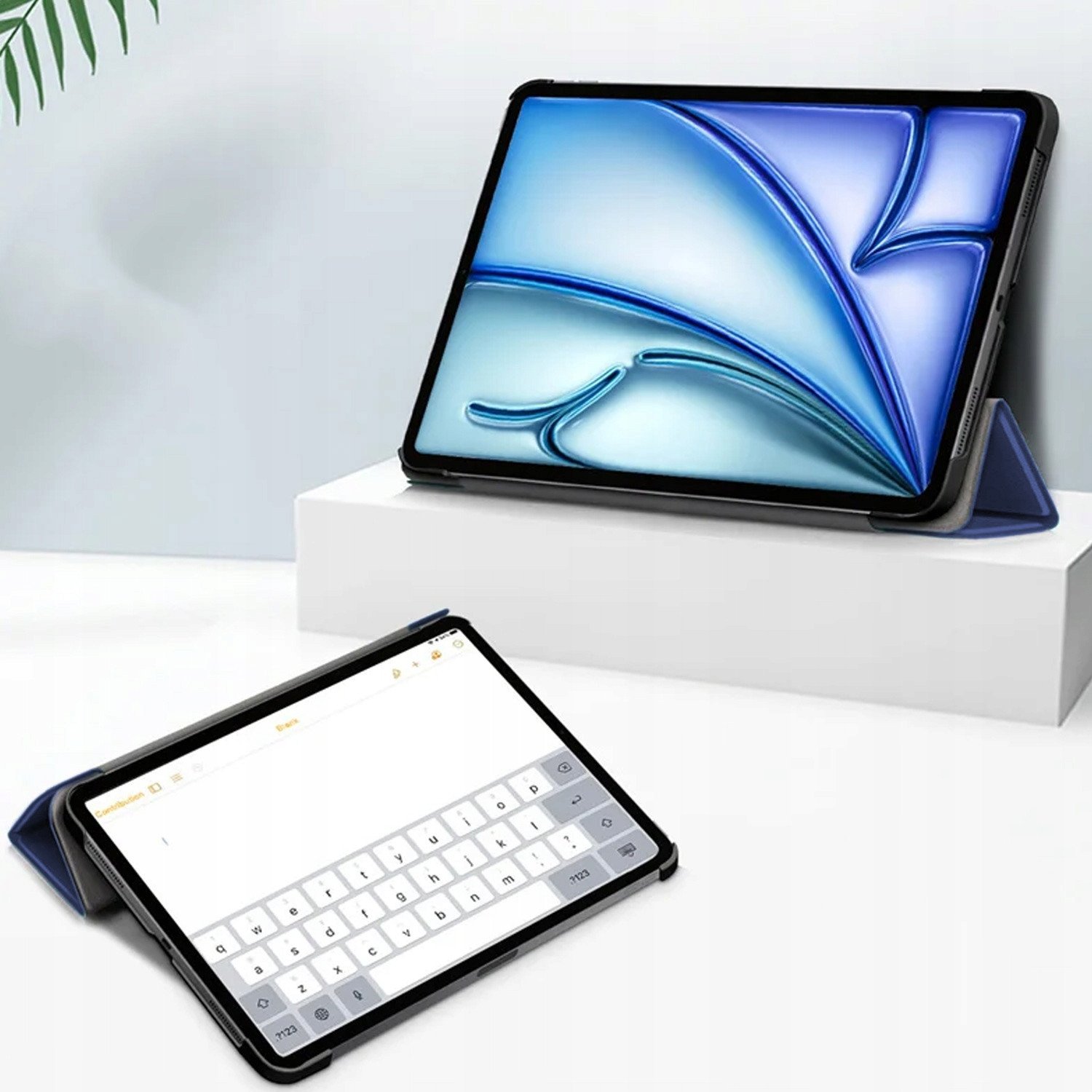 Заштитна кутија за таблет iPad Air 13 Gen 6 2024, смарт корица, темно сина