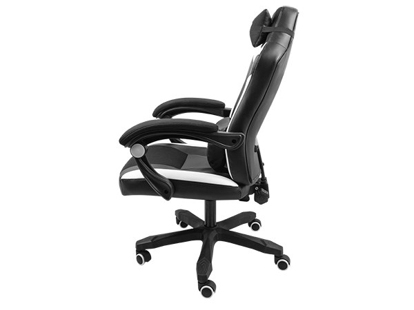 Karrige lojërash Fury Avenger M+, 150 kg, e zezë/e bardhë