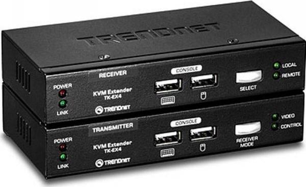 Kit zgjatës KVM TRENDnet TK-EX4, USB, VGA, 100m
