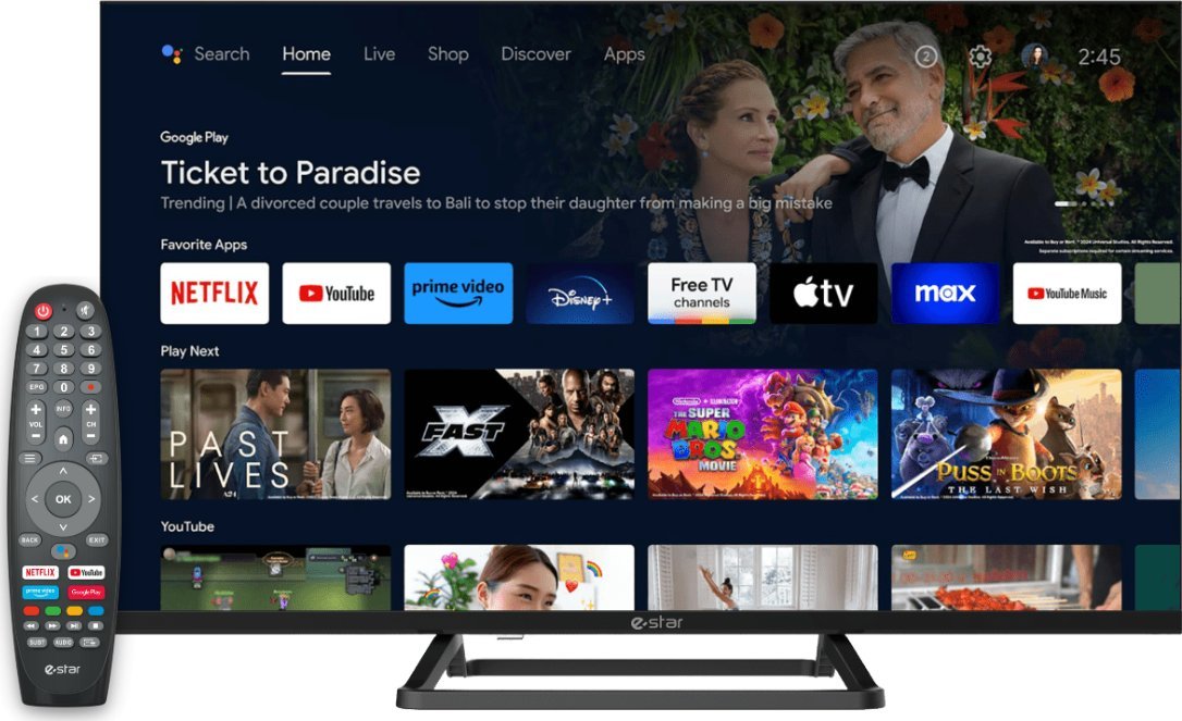 Televizor LED eSTAR 32A3T2, 32", HD, Android TV, i zi