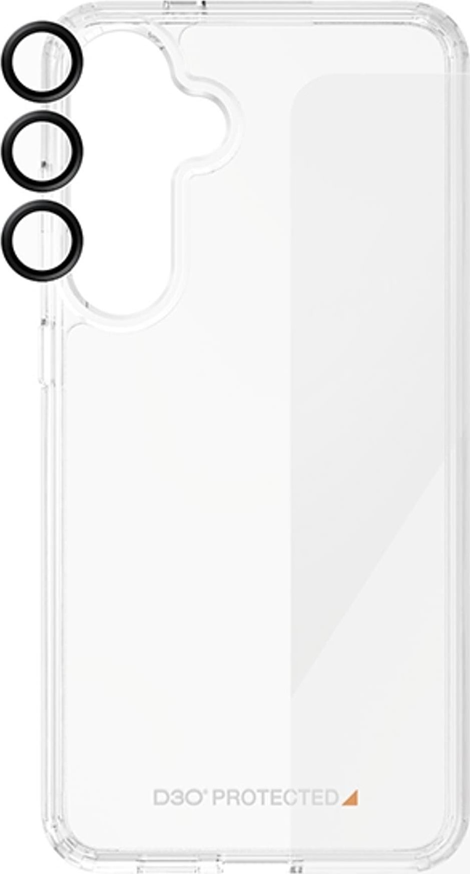 Заштитен сет PanzerGlass 3 во 1 за Samsung Galaxy S24, стакло за екран, заштита за камера и капак, проѕирен