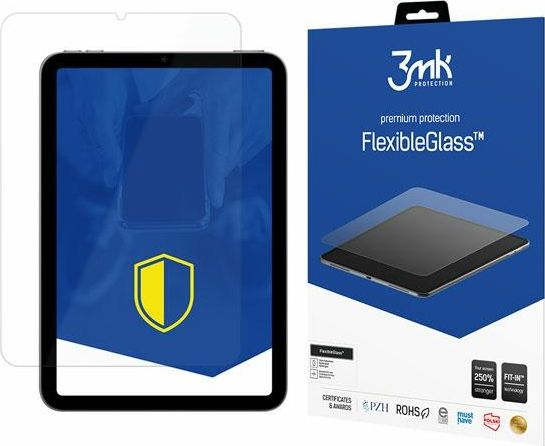 Mbrojtës ekrani 3MK FlexibleGlass për iPad mini 6, xham hibrid, 0.2mm, transparent
