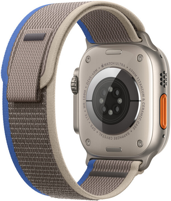 Apple Watch 49mm Band, Blue/Gray Trail Loop - S/M