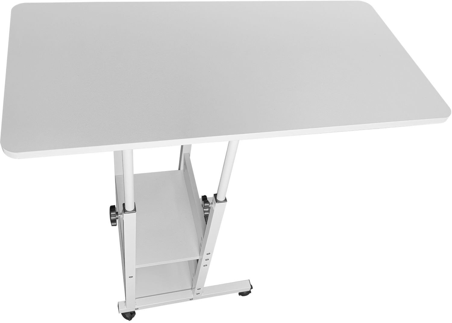 Tavolinë lëvizëse Mozos BLD-WH për laptop dhe projektor, me rrota, e bardhë