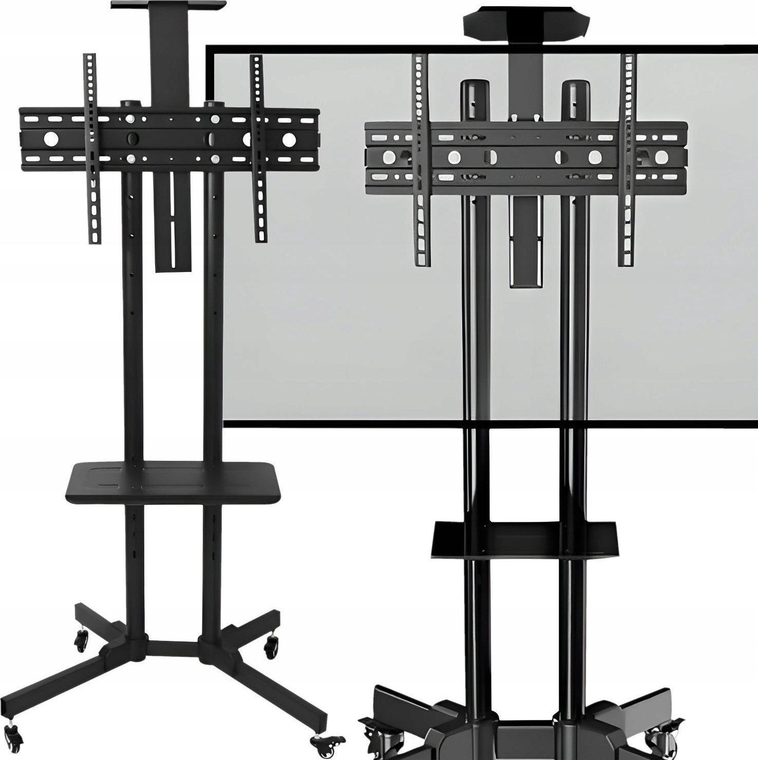 Qëndrim dyshemeje për TV Mozos Floor Stand 1500, 32" 60", deri 50 kg, i zi