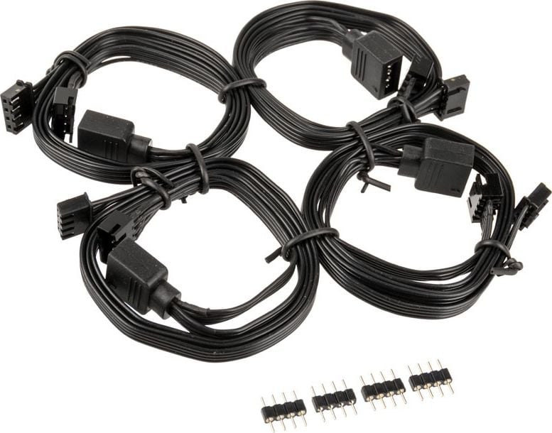 Kabllo zgjatës RGB SilverStone SST-CPL01, 4-pin Y, 60cm, e zezë