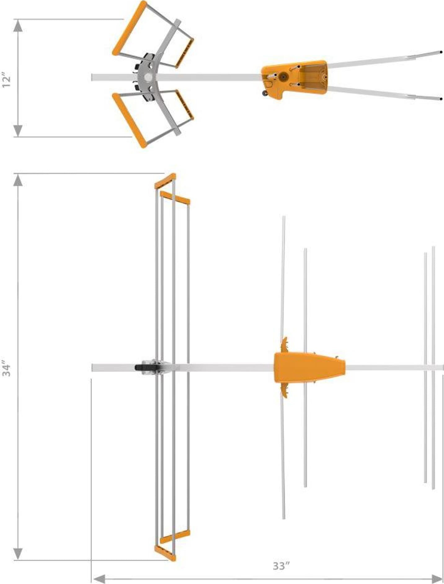 Antena e jashtme TV Televes 106601 V-Zenit, Hi-VHF Yagi, HD