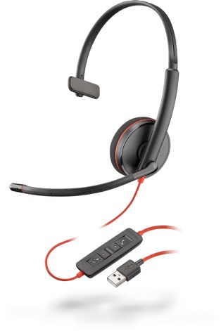 Kufje Plantronics Blackwire C3210, të zeza