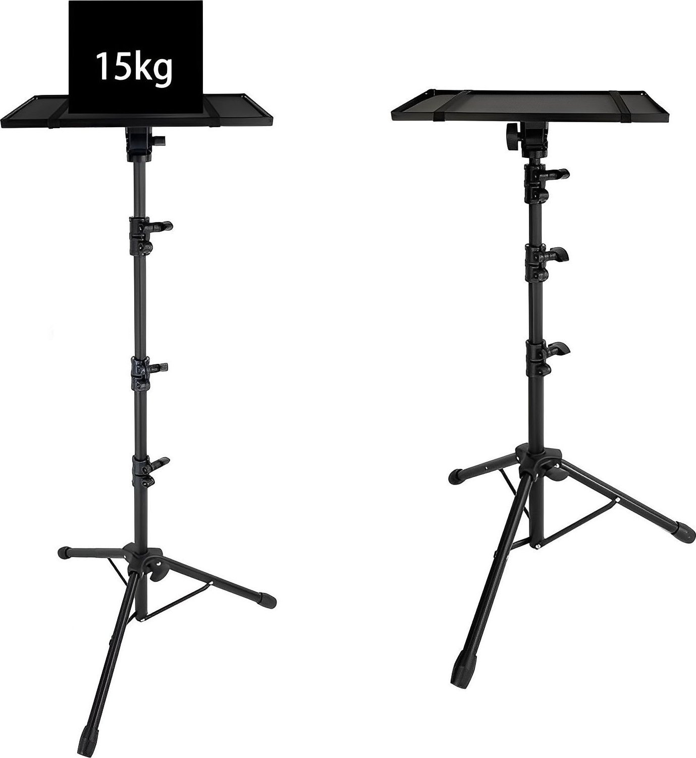 Tripod Mozos PL1, lartësi 1.6m, çelik dhe plastikë, i zi