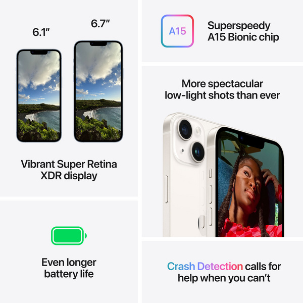 [OUTLET] Apple iPhone 14, 128GB, Midnight
