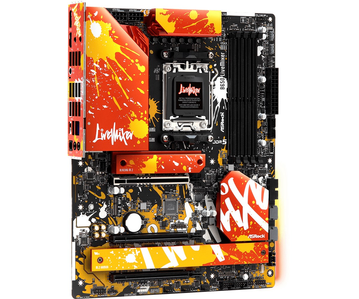 Pllakë amë Asrock B650 LiveMixer AMD B650 Socket AM5 ATX