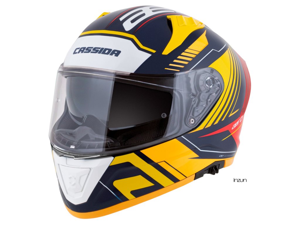 Kaskë integrale Cassida Aero Drome, sport, ECE 22.06, shumëngjyrëshe