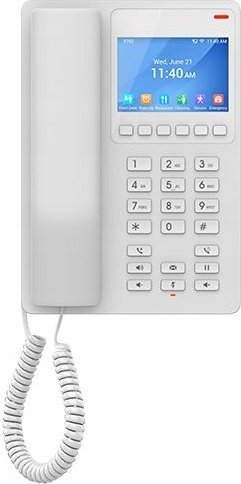 Telefoni hotelier Grandstream GHP630W, WiFi 6, ekran me ngjyra, i bardhë