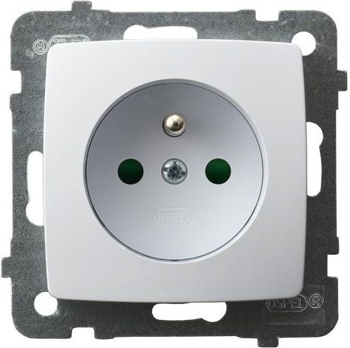 Prizë e vetme Ospel Karo GP-1SZP/m/00, 16A 250V, me tokëzim, e bardhë