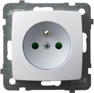 Prizë e vetme Ospel Karo GP-1SZP/m/00, 16A 250V, me tokëzim, e bardhë