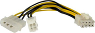 Kabllo StarTech Molex - ATX/EPS 8-pin, 0.15m, e verdhë Kabllo StarTech Molex - ATX/EPS 8-pin, 0.15m, e verdhë