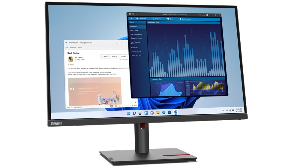 Monitor Lenovo ThinkVision T27p-30, 27", 3840 x 2160, i zi