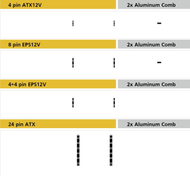 Кабел продолжувач BitFenix BFA-MAC-4ATX45KK-RP, ATX EPS 4 пин, 0.45m, црна