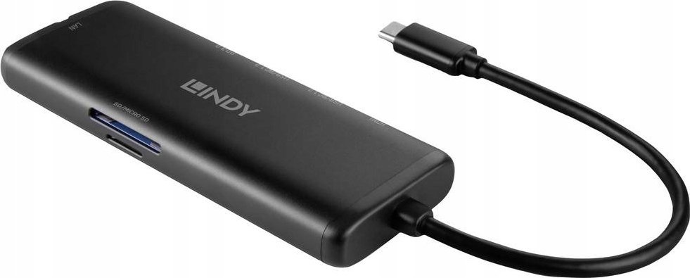 Stacion docking USB C Lindy 43358, HDMI 4K, 100W PD, i zi