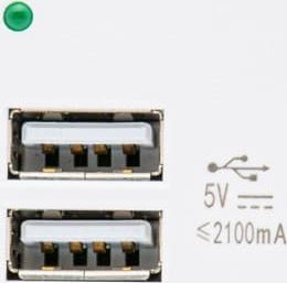Prizë muri Maclean MCE728W, 2x USB, 2.1A, e bardhë