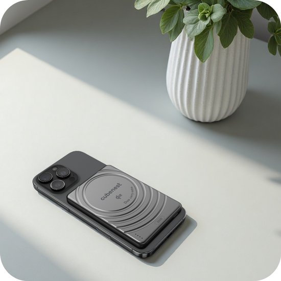 Power Bank Cubenest MagSafe, 5000 mAh, 15W Qi2, i zi