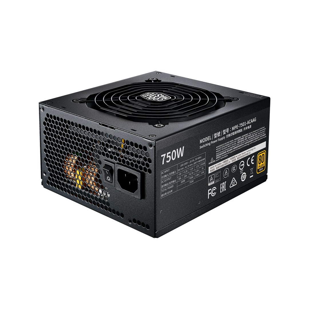 Burim energjie Cooler Master MWE Gold 750 - V2, 24-pin ATX, 750 W