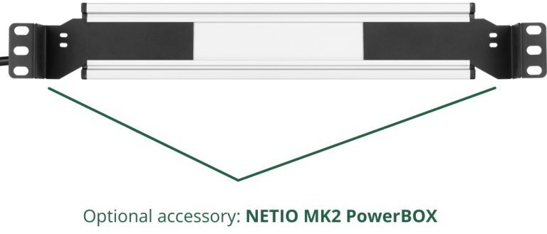 Braketa rack NETIO MK2 PowerBOX, për 19", 1.5U, metalike