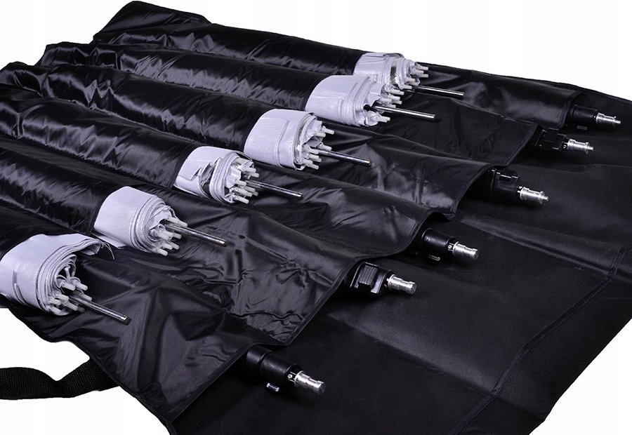 Çantë transporti Massa SB4231, për 6 qëndrime studio dhe 6 çadra ndriçimi, e zezë