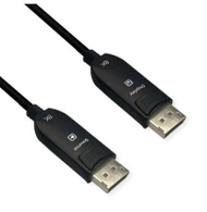 Kabllo video Roline DisplayPort 2.1, 50m, AOC, e zezë