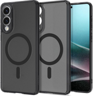 Maskë mbrojtëse Spigen Ultra Hybrid MagSafe për Samsung Galaxy S25 Edge, Frost Black, transparente e zezë