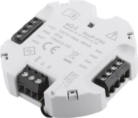 Ndërfaqe HomeMatic IP Wiegand, modul zgjerues, për sistem smart home, i bardhë