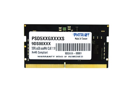 Memorie RAM Patriot Signature Line, 16GB, DDR5, 4800MHz, SODIMM, e zezë