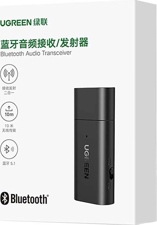 Адаптер Bluetooth Ugreen UGR1207, предавател и приемник 5.1, 3.5 mm, црн