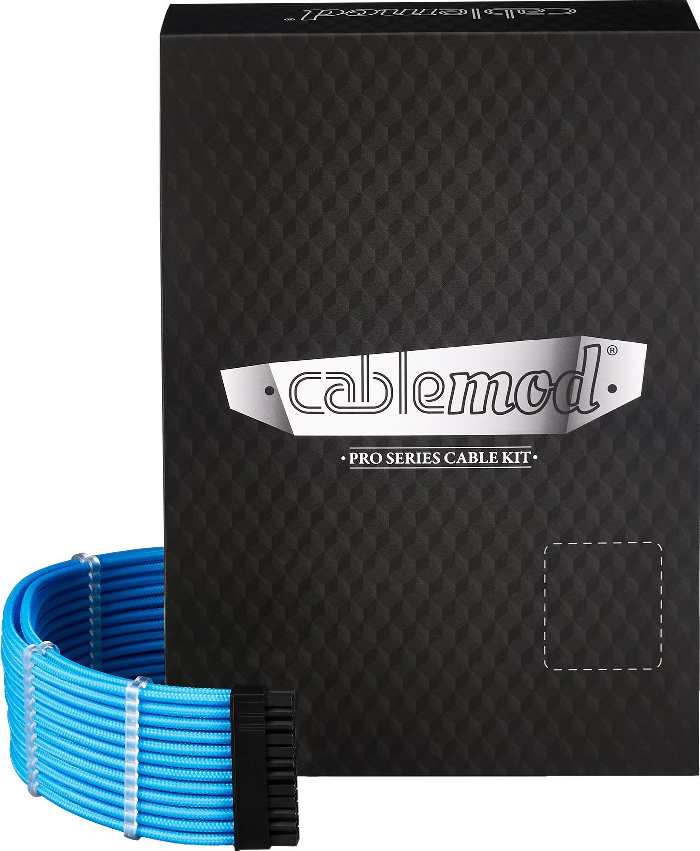 Set kabllosh CableMod C-Series Pro ModMesh 12VHPWR, për Corsair RM RMi RMx, StealthSense, blu e çelët