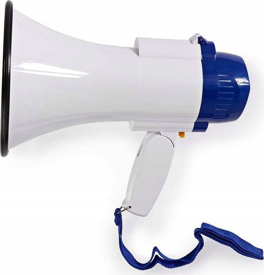 Megafon Nedis Compact, 10 W, 250 m, i bardhë blu