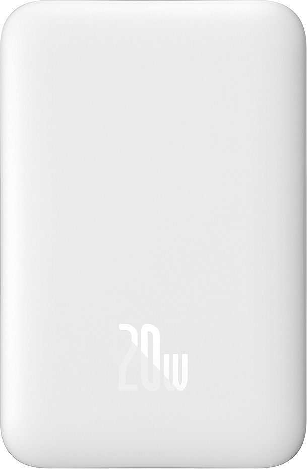 Powerbank Baseus Magnetic Mini, 10000mAh, 20W, e bardhë