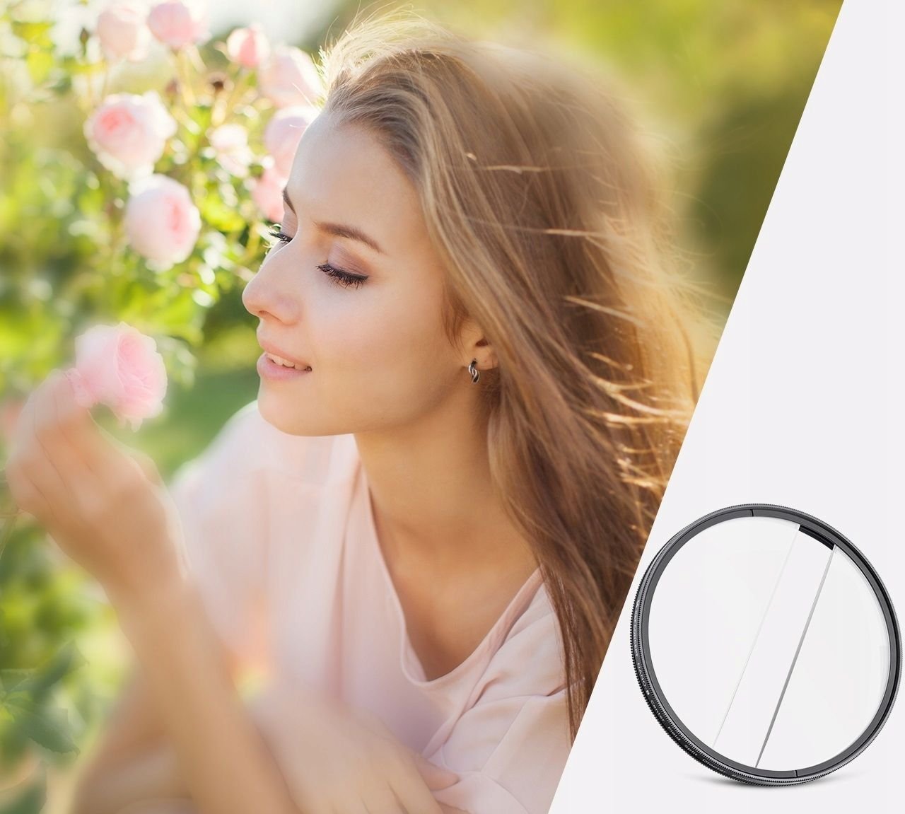 Filtër fotografik K&amp;F Concept NANO-B Sharp Band Center Field Split Diopter, 77mm, transparent