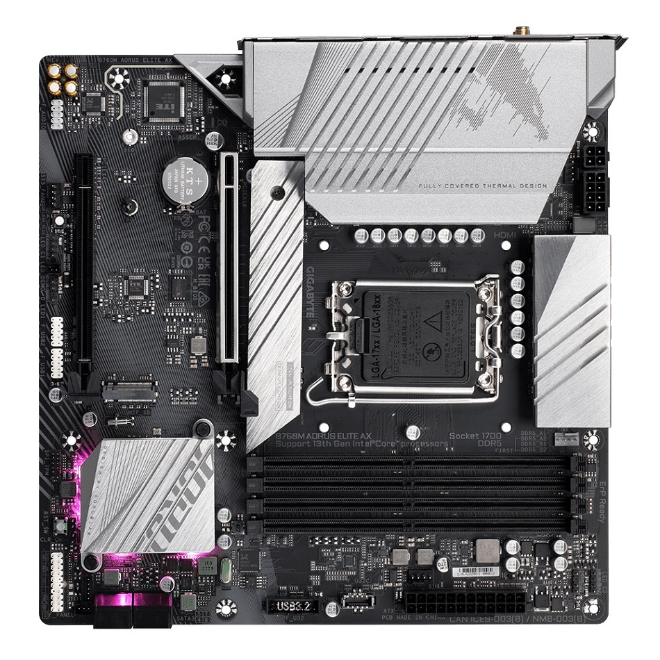 Pllakë amë GIGABYTE B760M AORUS ELITE AX