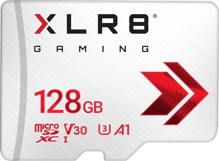 Kartë memorie PNY XLR8 MicroSDXC, 128GB, UHS I Class 10, e bardhë