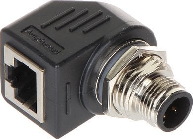 Adapter këndor Phoenix Contact RJ45 në M12, 4-pin, IP68, metalik