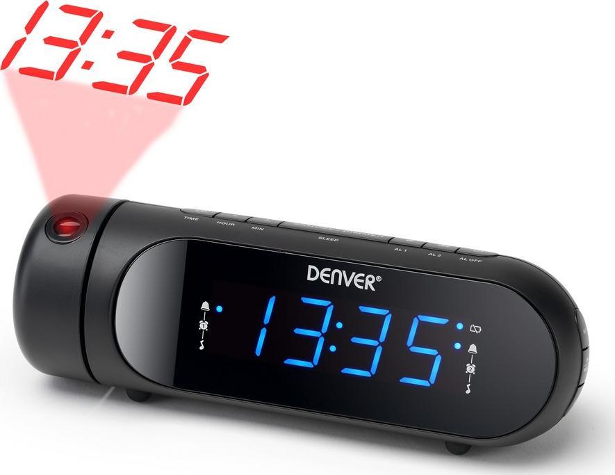 Radio orë Denver CPR-700, ekran LED, digjitale, e zezë