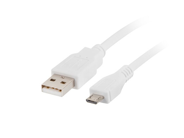 Kabllo Lanberg, Micro-USB B / USB A, 1.8 m, e bardhë