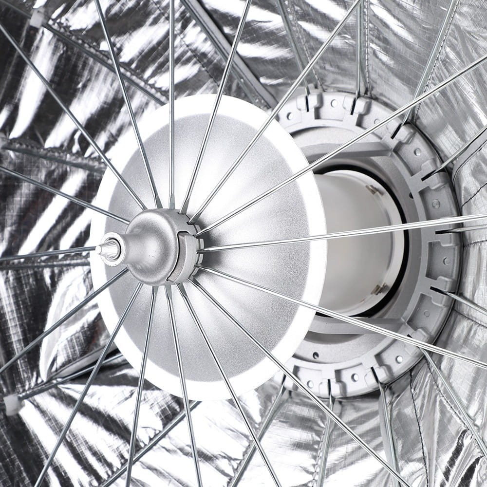 Softbox fotografik Phottix Raja 65cm, palosje e shpejtë, me grid, i zi