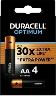 Bateri alkaline Duracell OPTIMUM AA, 4 copë