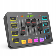 Аудио миксер Fifine Sound Card SC3W, USB интерфејс, 48V, бел