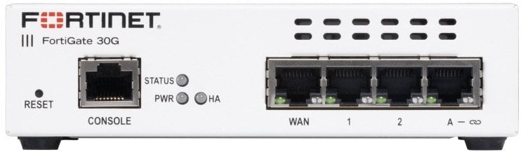 Уред за безбедност Fortinet FortiGate 30G, 1GbE, Wi-Fi 6, за на маса